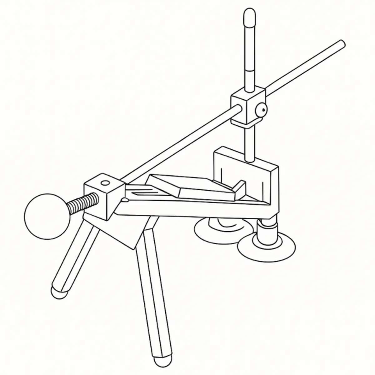 Apex style guided knife sharpening system