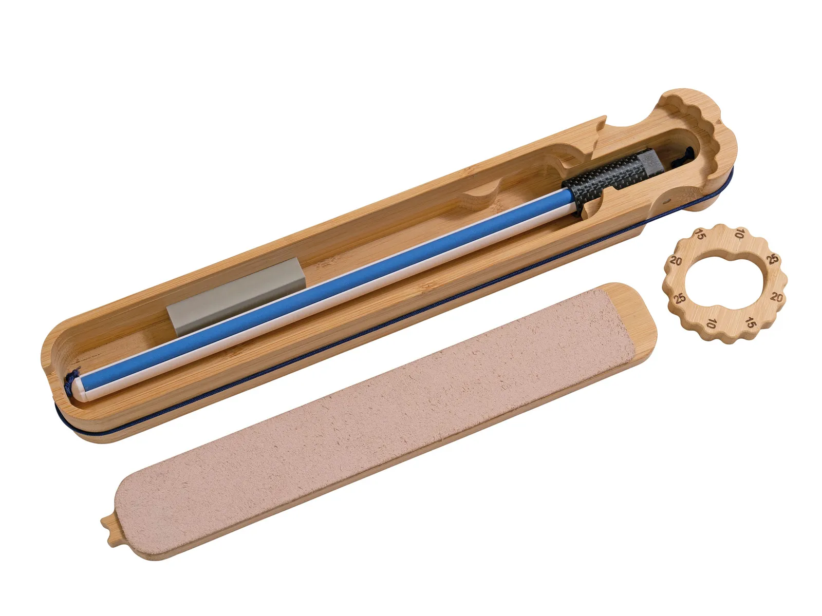 Wave Premium knife sharpener with dual grit rod and strop